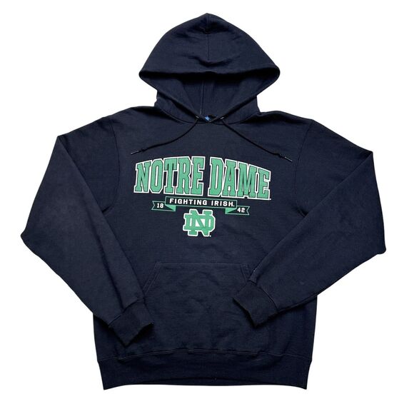 Notre Dame Fighting Irish Sweatshirt Size Small Champion Eco Fleece Hoodie NCAA - Picture 1 of 9